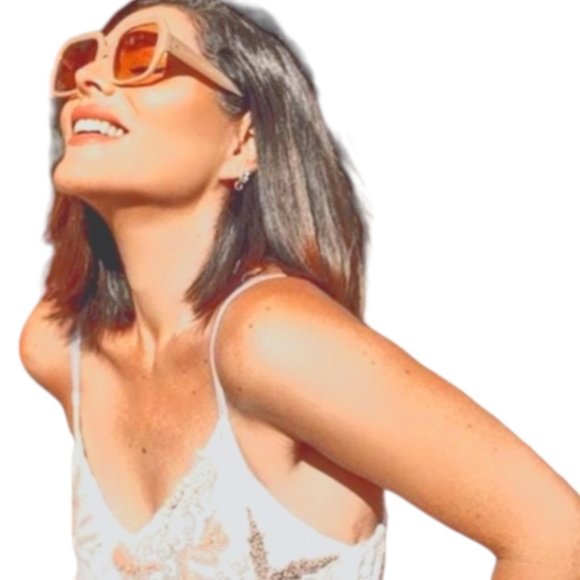 Sunglasses Dark Pinkish Brown Tan Oversized Round Square Full Rim - Picture 15 of 16